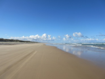 The main road on Fraser Island