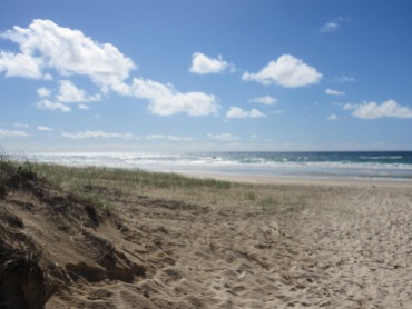 A small segment of the 122 km of Fraser's sandy beaches